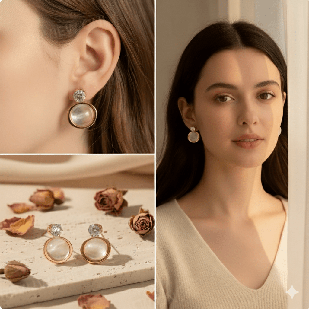 Traditional Gold Plated Bridal Necklace Set with Earrings | Antique Temple Design Jewelry - Roop Vibe