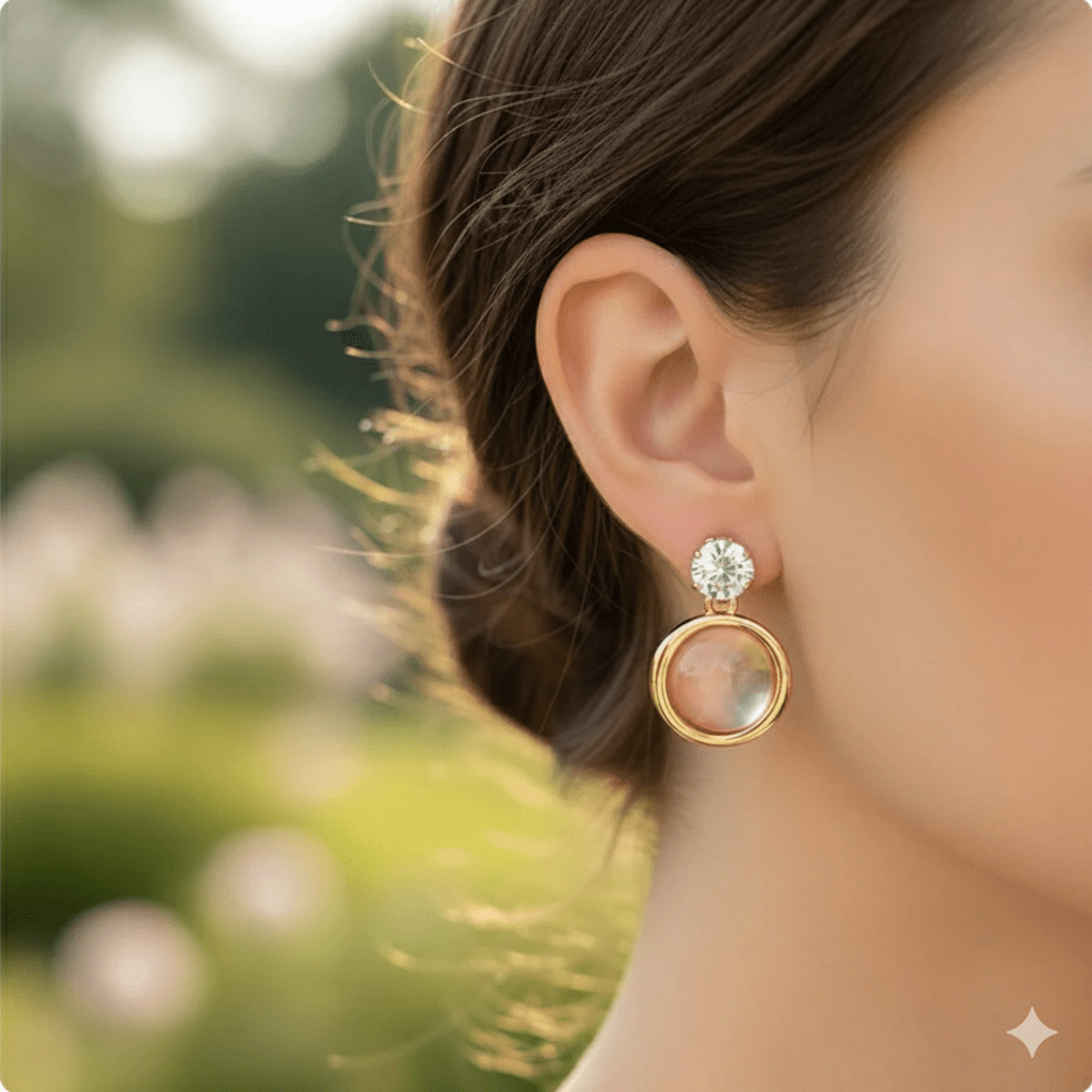 Traditional Gold Plated Bridal Necklace Set with Earrings | Antique Temple Design Jewelry - Roop Vibe