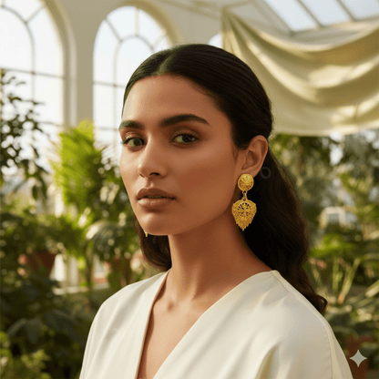 Traditional Gold Plated Bridal Necklace Set with Earrings & Choker for Women - Roop Vibe