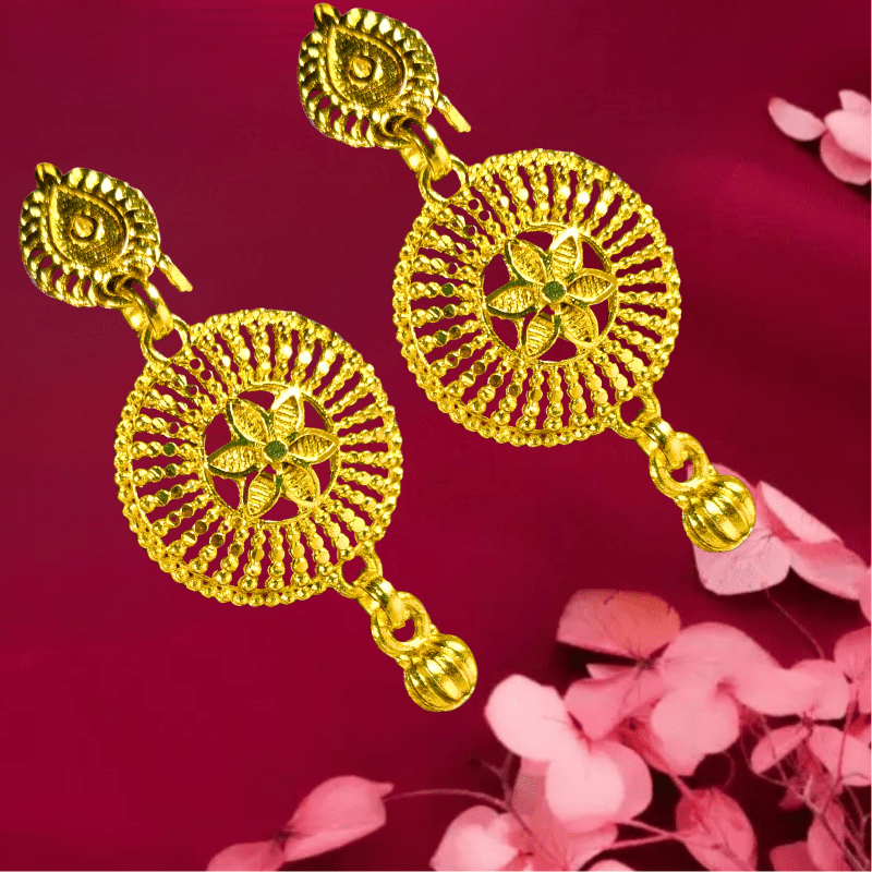 Traditional Gold Plated Bridal Necklace Set with Earrings for Women & Girls - Roop Vibe