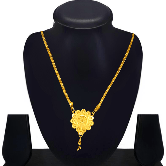 Traditional Gold Plated Floral Design Necklace for Women & Girls - Roop Vibe