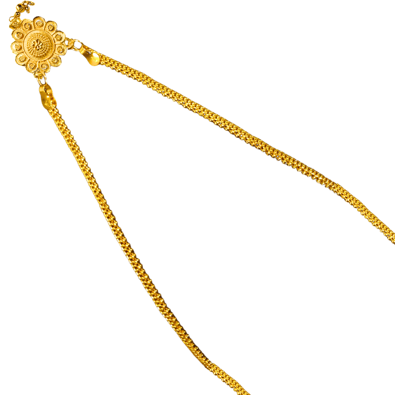 Traditional Gold Plated Floral Design Necklace for Women & Girls - Roop Vibe