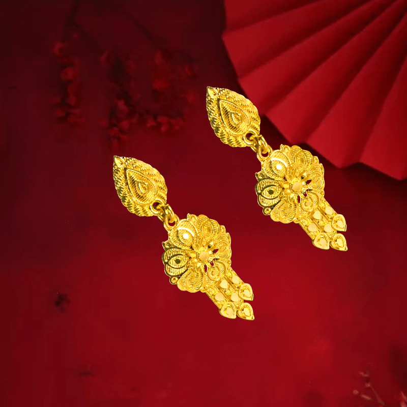 Traditional Gold - Plated Pearl Beaded Necklace Set with Earrings for Women | Bridal Wedding Jewelry - Roop Vibe