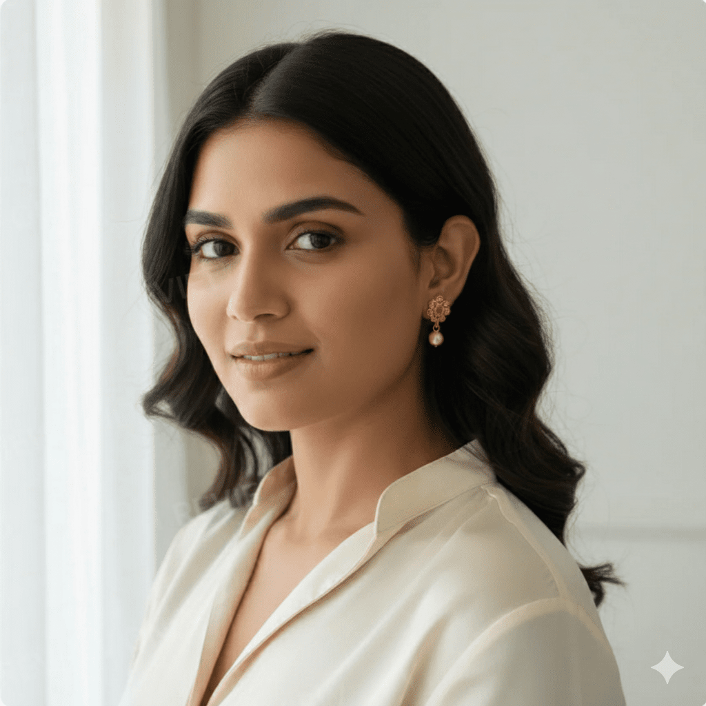 Traditional Gold Plated Pearl & Stone Studded Floral Necklace Set for Women & Girls - Roop Vibe