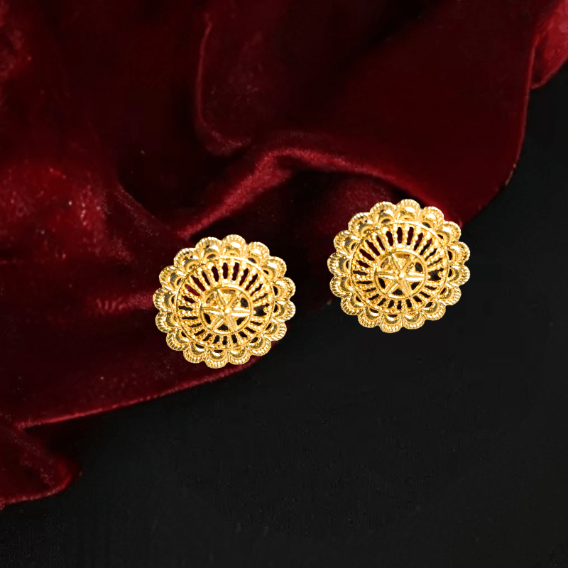 Traditional Gold - Plated Red Beaded Necklace Set with Earrings for Women & Girls - Roop Vibe