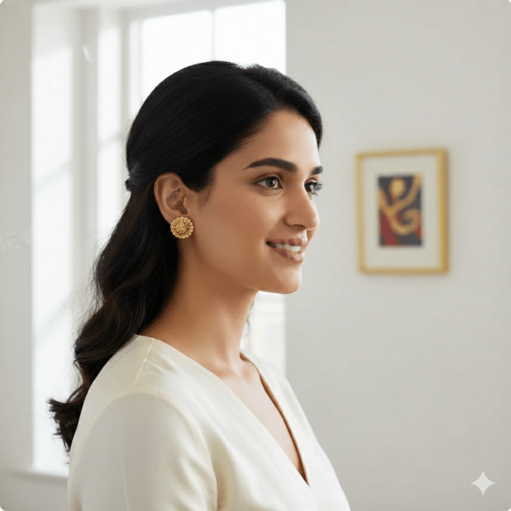 Traditional Gold - Plated Red Beaded Necklace Set with Earrings for Women & Girls - Roop Vibe