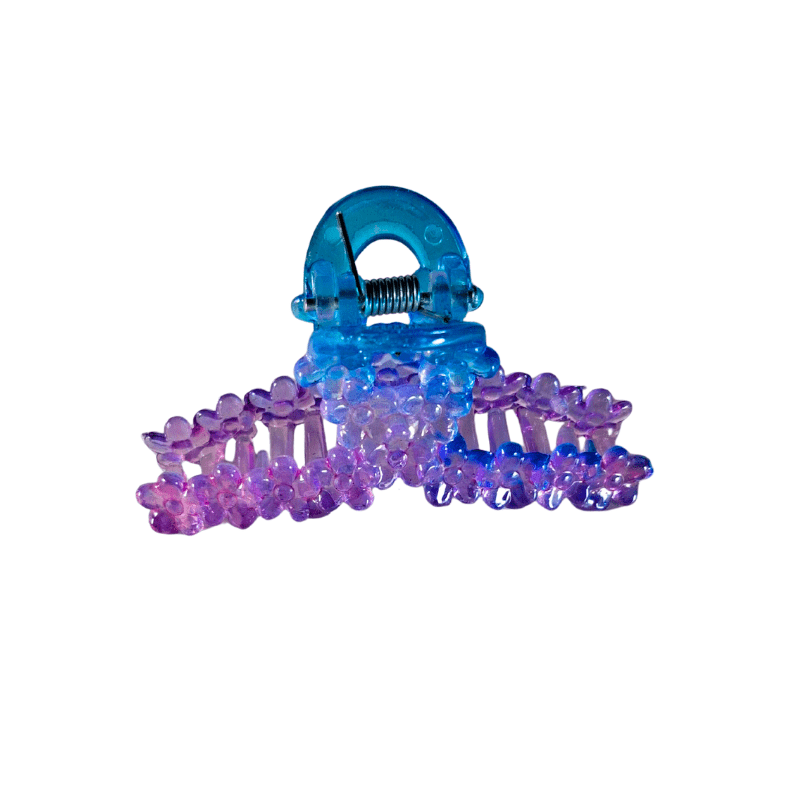 Trendy Gradient Blue - Purple Beaded Hair Clutcher for Women & Girls - Roop Vibe