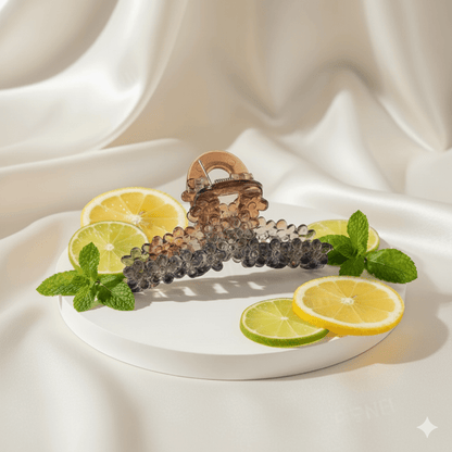 Trendy Gradient Hair Clutcher for Women & Girls | Strong Grip Plastic Hair Clip (black - Pink) - Roop Vibe