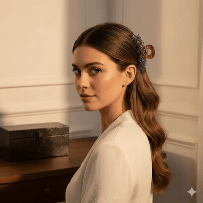 Trendy Gradient Hair Clutcher for Women & Girls | Strong Grip Plastic Hair Clip (black - Pink) - Roop Vibe