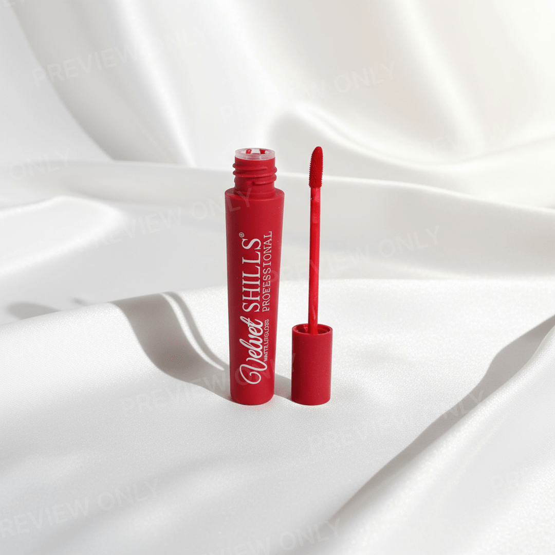 Velvet SHILLS Professional Matte Lip Gloss – Long Lasting, Lightweight & Moisturising – Red - Roop Vibe