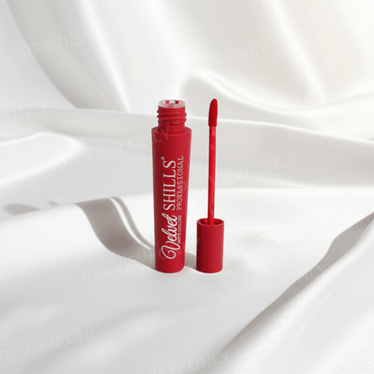 Velvet SHILLS Professional Matte Lip Gloss – Long Lasting, Lightweight & Moisturising – Red - Roop Vibe