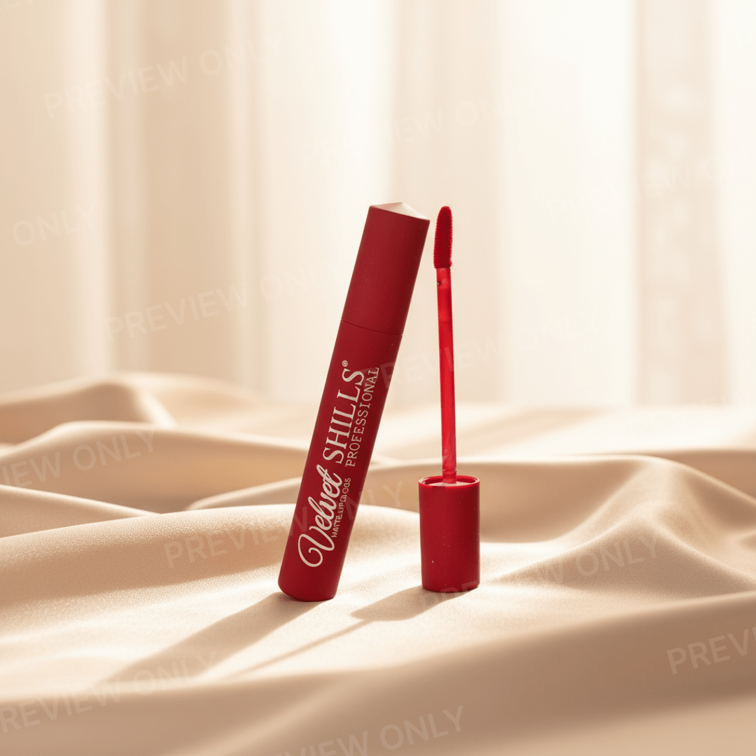 Velvet SHILLS Professional Matte Lip Gloss – Long Lasting, Lightweight & Moisturising – Red - Roop Vibe
