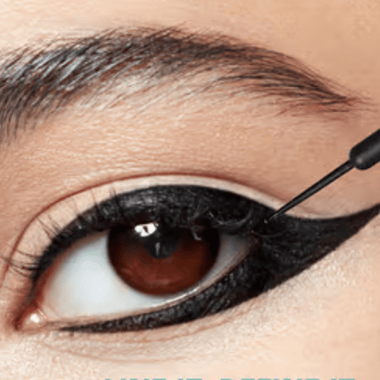 Waterproof Liquid Eyeliner – 24H Long - Lasting, Smudge - Proof with Flexi Tip Brush (Black) - Roop Vibe