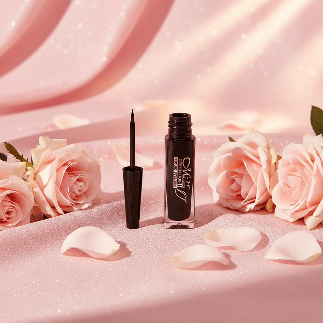Waterproof Liquid Eyeliner - Long Lasting, Smudge - Proof, Intense Black, Quick Dry - Roop Vibe